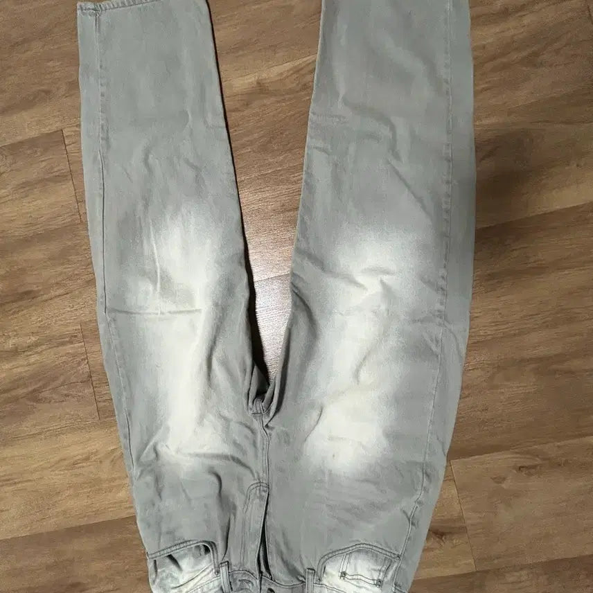 [BUNJANG] Gray Wide Denim Pants / 그레이 와이드 데님 팬츠