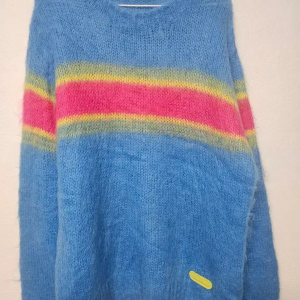 [BUNJANG] Dsquared2 Gradient Stripe Mohair Sweater XL / 디스퀘어드2 그라디언트 스트라이프 모헤어 스웨터 xl