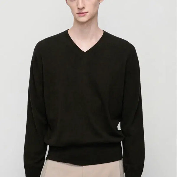 [BUNJANG] Time Homme 26FW Soft Wool Cashmere Knit Dark Brown / [110]26FW 타임옴므 소프트 울 캐시미어 니트 다크브라운