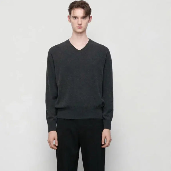 [BUNJANG] Time Homme 26FW Soft Wool Cashmere Knit Charcoal / [110]26FW 타임옴므 소프트 울 캐시미어 니트 챠콜