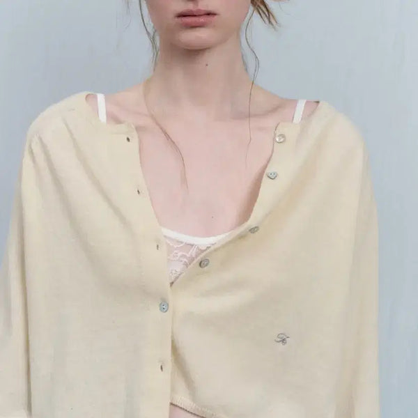 [BUNJANG] Foeto Summer Heart Cardigan Yellow / (새상품/택O)foeto 포에토 썸하트 가디건 옐로우