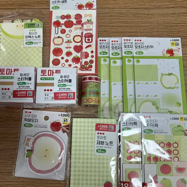 [BUNJANG] Daiso Fruit Series Stationery Bundle / 다이소 프룻 시리즈 다꾸용품 일괄 판매