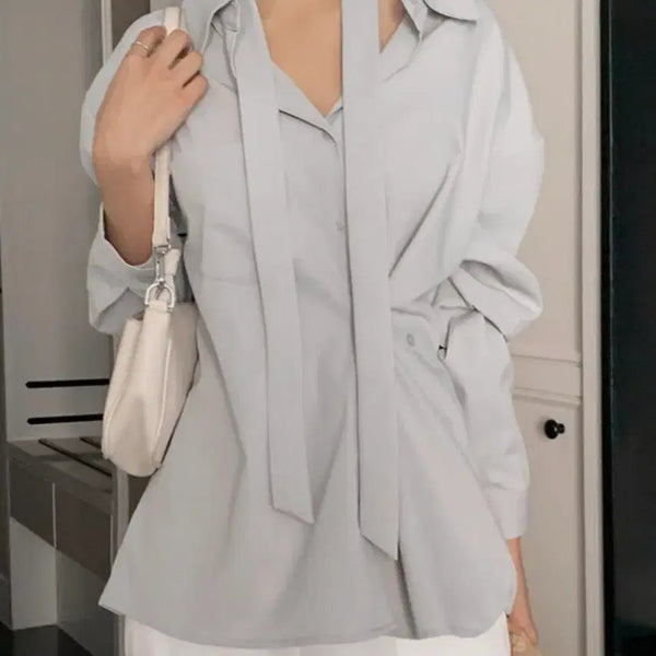 [BUNJANG] Two-Way Tie Shirt / 투웨이 타이 셔츠