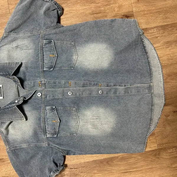 [BUNJANG] Short Sleeve Denim Jacket / 반팔 청자켓