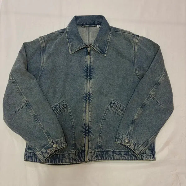 [BUNJANG] GU Denim Zip Jacket L Size / GU 데님지퍼재킷 L사이즈
