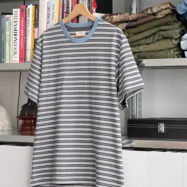 [BUNJANG] Everyworn Multi Stripe T-Shirt / 4)에브리원(everyworn) 멀티 스트라이프 티셔츠