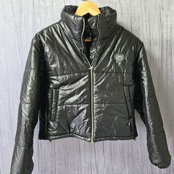 [BUNJANG] Love is True AM Padded Jacket (Black) / 러브이즈 트루 AM 패딩 자켓 (블랙) FREE