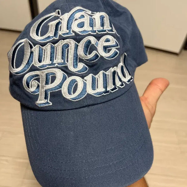 [BUNJANG] gramounce Logo Embroidered Baseball Cap Navy / 그램아운스 볼캡