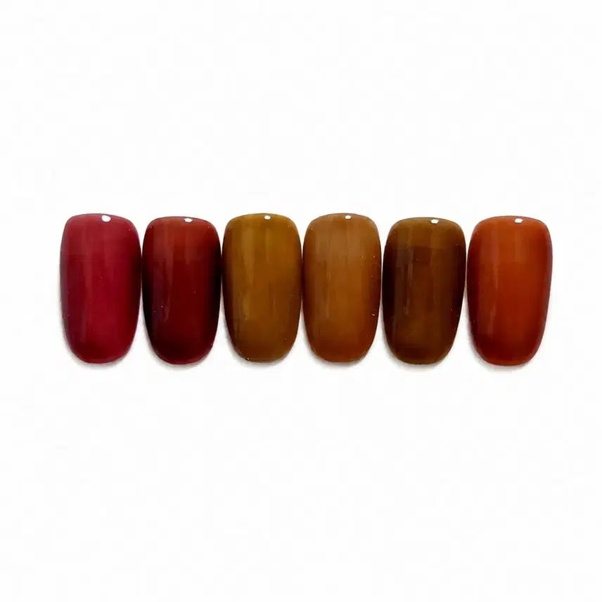 [BUNJANG] Brown Solid Color Nail Tips (Set of 10) / 브라운 원색 네일팁