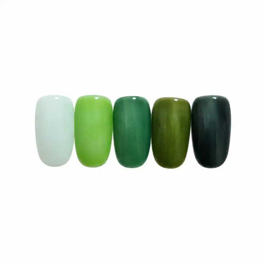[BUNJANG] Green Solid Color Nail Tips / 그린 원색 네일팁
