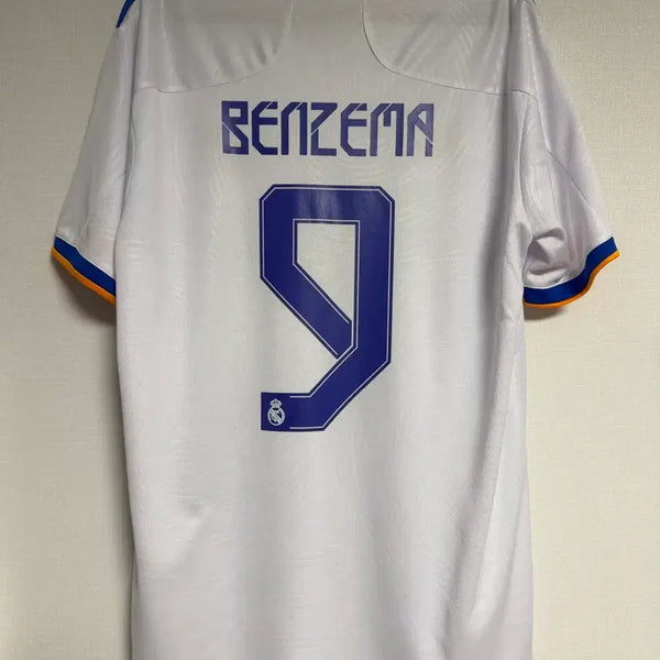 [BUNJANG] Real Madrid 21/22 Benzema Home Jersey with Champions League & UEFA Patches / 21 22 레알마드리드 벤제마 홈 유니폼 져지 챔스,유에파 패치