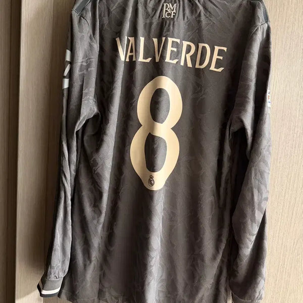 [BUNJANG] 24/25 Real Madrid Third Authentic Long Sleeve Valverde Jersey Full Patch / 2425 레알 써드 발베르데 어센틱 롱슬리브 유니폼 풀패치