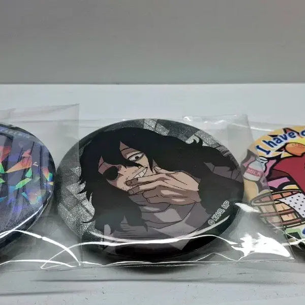 [BUNJANG] My Hero Academia Character 3종 Can Badges Bundle Set / 나히아 캔뱃지 3종 일괄