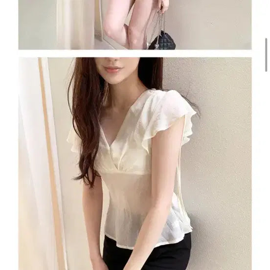 [BUNJANG] Fabbitt Wing Frill Blouse / 퍼빗 날개 프릴 블라우스 S