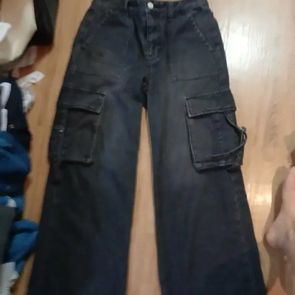 [BUNJANG] 8 Seconds Cargo Wide Denim Pants / 에잇세컨즈 카고 와이드 팬츠 데님 팬츠/67