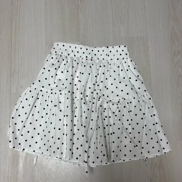 [BUNJANG] Polka Dot Mini Skirt / 도트 밴딩 땡땡이 치마 미니스커트