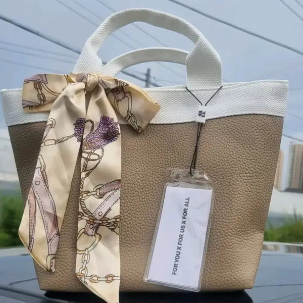 [BUNJANG] Sophisticated Tote Bag with Scarf / 새상품)세련된 토트백(스카프포함)