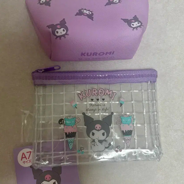 [BUNJANG] Kuromi 2-Set Pouch / 쿠로미 파우치 2종 세트
