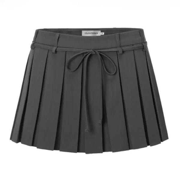 [BUNJANG] Threetimes Cheery Skirt Grey S / 쓰리타임즈 치어리 스커트 그레이 S