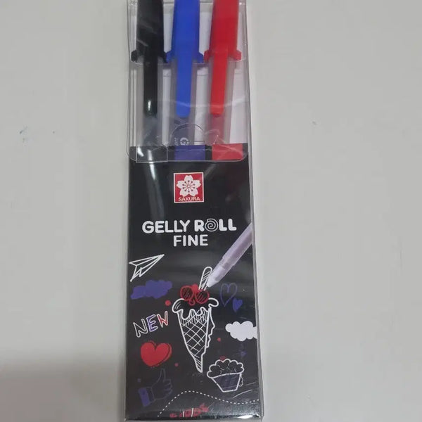 [BUNJANG] Sakura Jelly Roll Fine Pen 3-Color Set / 사쿠라 젤리롤 파인 펜 3색 세트