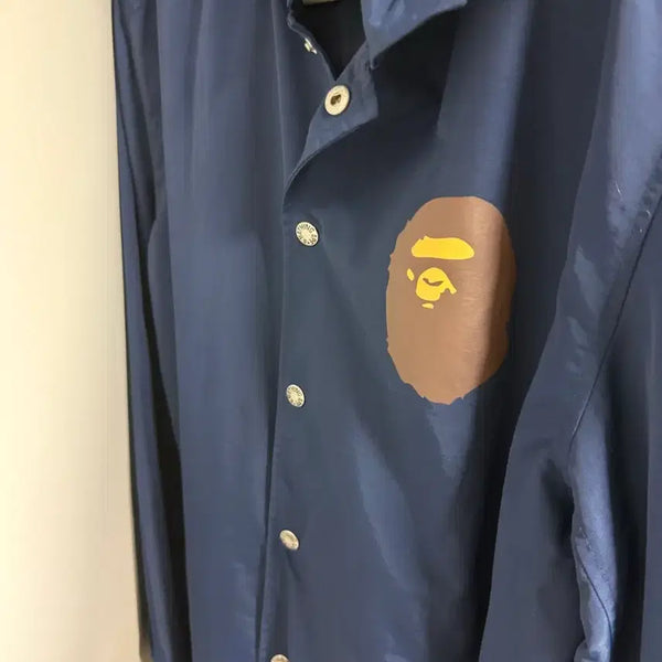 [BUNJANG] BAPE Saru Coach Jacket Navy M / 베이프 사루 코치자켓 M