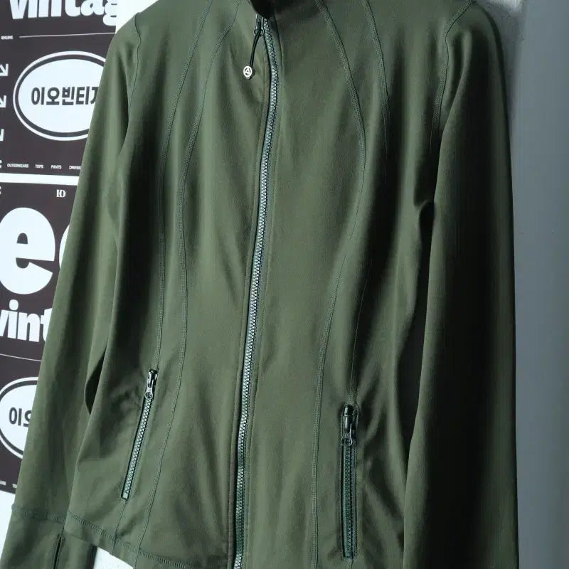 [BUNJANG] Andar Zip-up Windbreaker Jacket Khaki Jersey / W(F) 안다르 집업 바람막이 점퍼자켓 기능성 카키 져지 운동-H38337