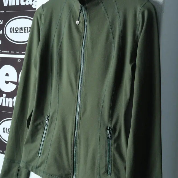 [BUNJANG] Andar Zip-up Windbreaker Jacket Khaki Jersey / W(F) 안다르 집업 바람막이 점퍼자켓 기능성 카키 져지 운동-H38337