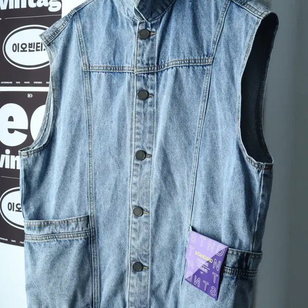 [BUNJANG] General Idea Zip-Up Windbreaker Jumper Jacket / (F) 제너럴 아이디어 집업 바람막이 점퍼자켓 데님 청-H38346