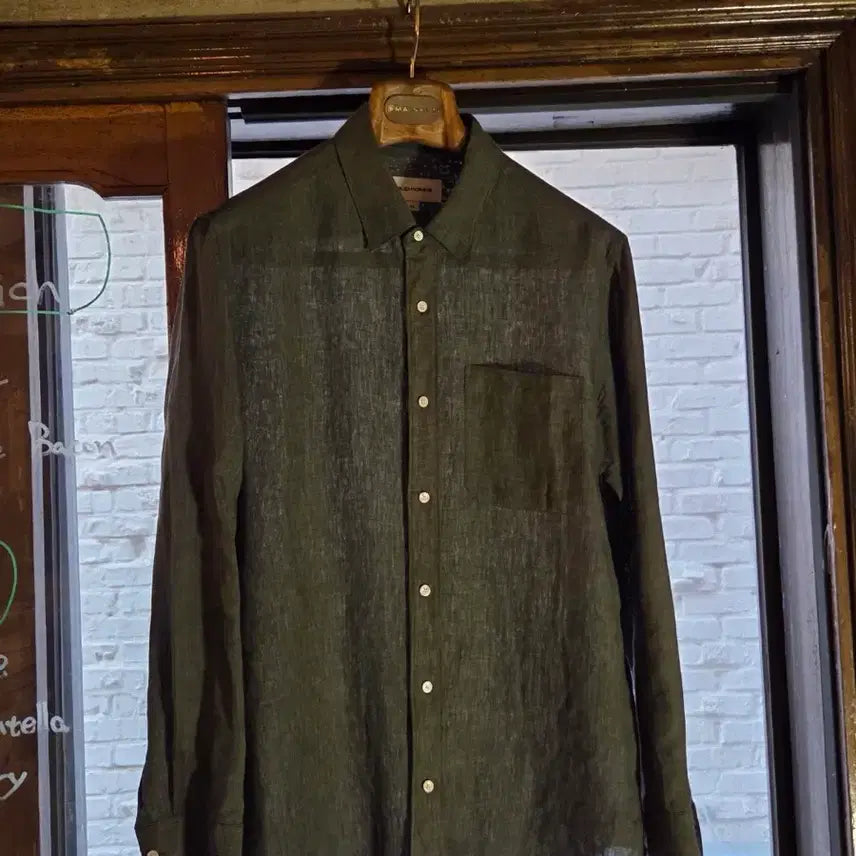 [BUNJANG] Solid Homme Linen Shirt Men's 100 / 솔리드옴므 린넨 셔츠 남성100