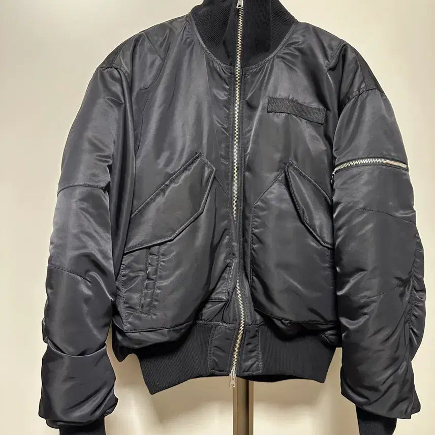 [BUNJANG] Bellie Lander Flight Jacket Black XL / 벨리에 랜더 플라이트 자켓 블랙 XL(105)