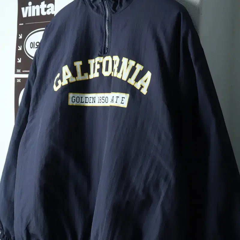 [BUNJANG] Brand Vintage Zip-Up Windbreaker Jacket (Padded) Navy / (F) 브랜드빈티지 집업 바람막이 점퍼자켓 누빔 네이비-H38289