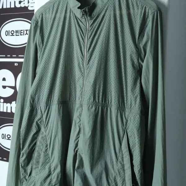 [BUNJANG] Crocodile Zip-Up Windbreaker Lightweight Jacket Khaki / W(L-XL) 크로커다일 집업 바람막이 점퍼자켓 경량 카키-H38313