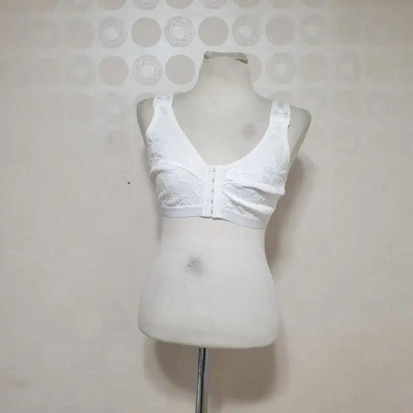 [BUNJANG] White Front-Hook Bra (Size 66) / 새것 흰브라66 화이트브라66 앞후크브라66