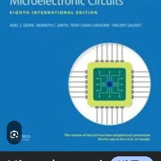[BUNJANG] Sedra/Smith Microelectronic Circuits 8th Edition International Edition Textbook / 세드라/스미스 마이크로전자회로 8판영어원서 국제판 정가 218910원
