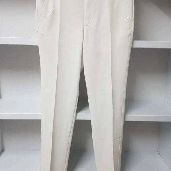 [BUNJANG] Luxury White Basic Woven Golf Pants / 골프  럭셔리 화이트 베이직 우븐 팬츠