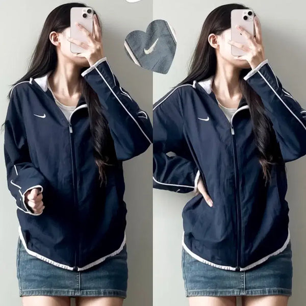 [BUNJANG] Nike Zip-up Windbreaker Jacket / 나이키 바람막이