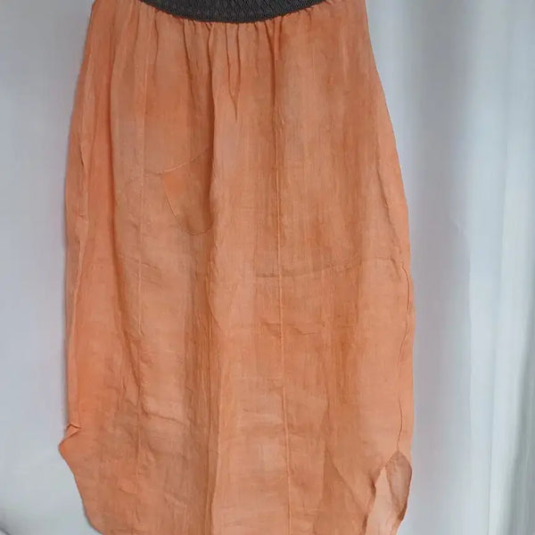 [BUNJANG] Light Orange Ramie Long Skirt / 연한주황색모시스커트