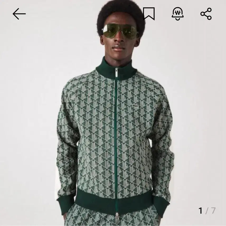[BUNJANG] Lacoste Monogram Zip-Up Jacket and Pants Set (Size L) / L ) 희귀템 라코스테 모노그램 집업 자켓 팬츠 세트