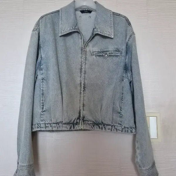 [BUNJANG] Juke Denim Cropped Jacket Light Blue (Size 55) / 주크데님 자켓 연청(55)