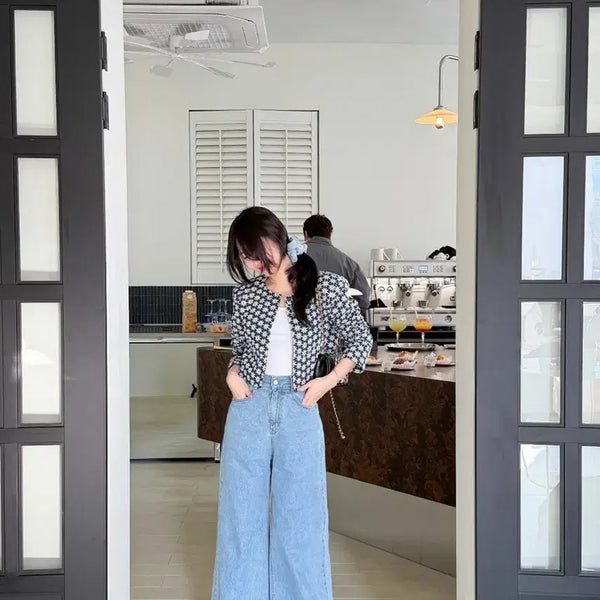 [BUNJANG] Bysini Daisy Embroidered Denim Jacket / [새상품] 바이씨니 제작 데이지데님자켓