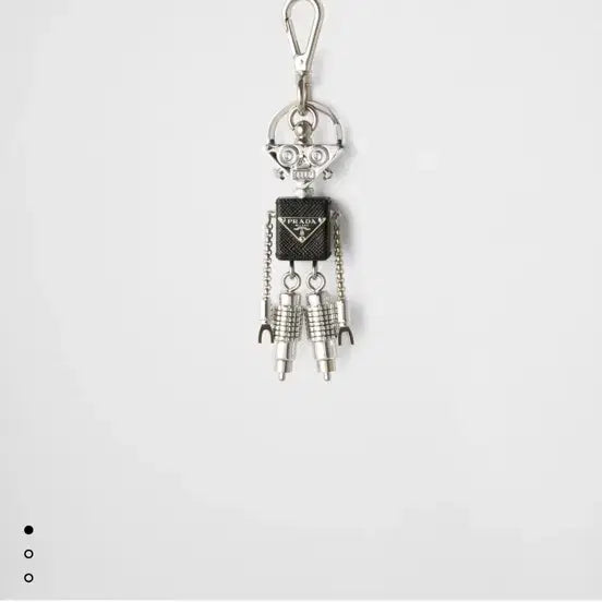 [BUNJANG] Prada Robot Saffiano Leather Keyring / 정품 프라다 로봇 키링