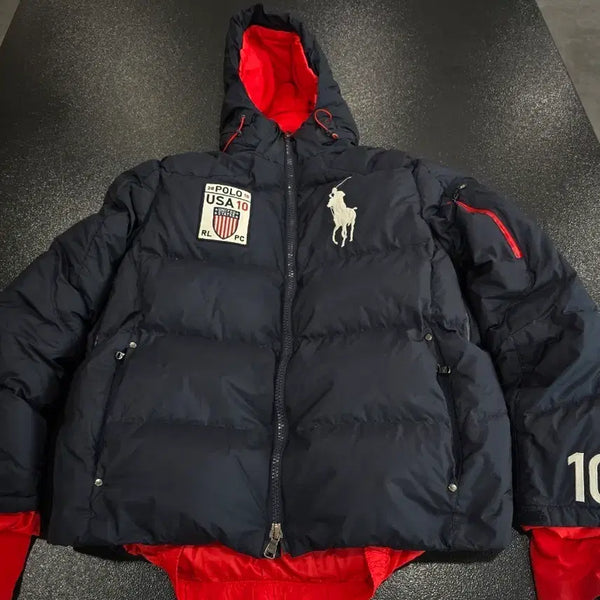 [BUNJANG] Polo Ralph Lauren USA 10 Patch Puffer Padding Navy / 폴로 랄프로렌 USA 10 패치 푸퍼 패딩 네이비