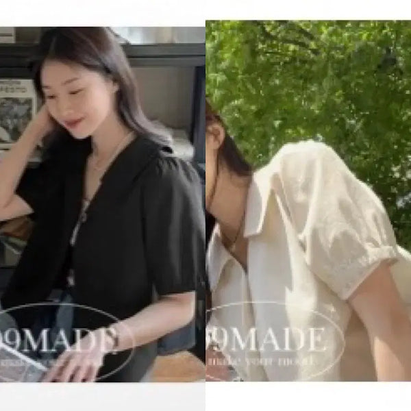 [BUNJANG] Linen Collar Crop Jacket (2 Types) / 린넨 카라 크롭 자켓 2종 (프리)