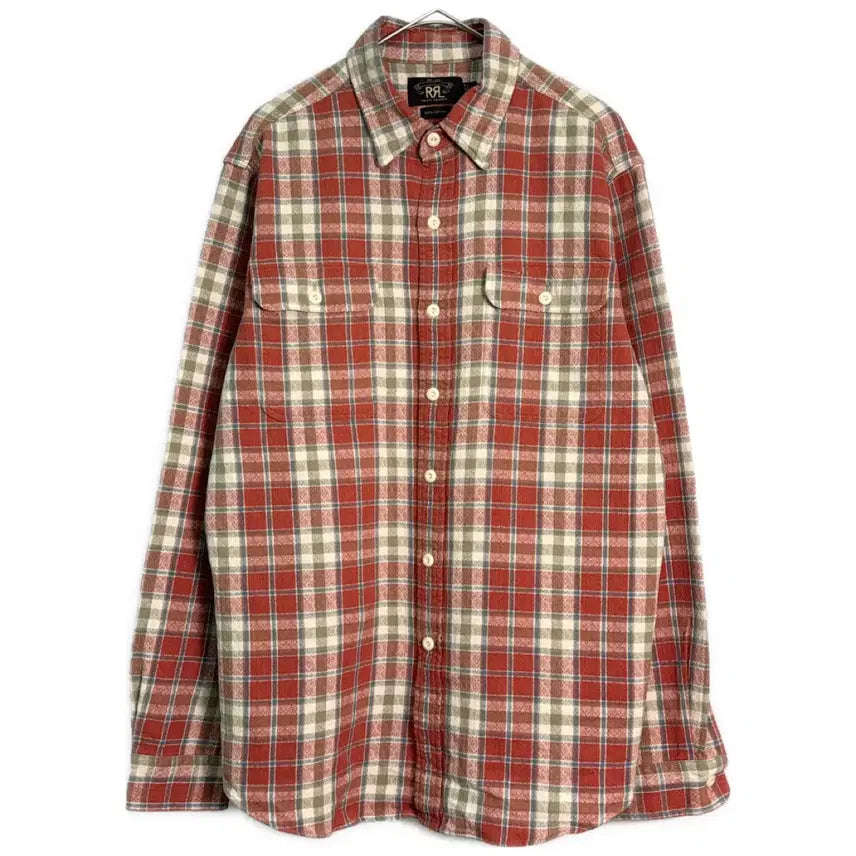 [BUNJANG] RRL Red Green Check Work Shirt L / RRL 레드 그린 체크 셔츠 L