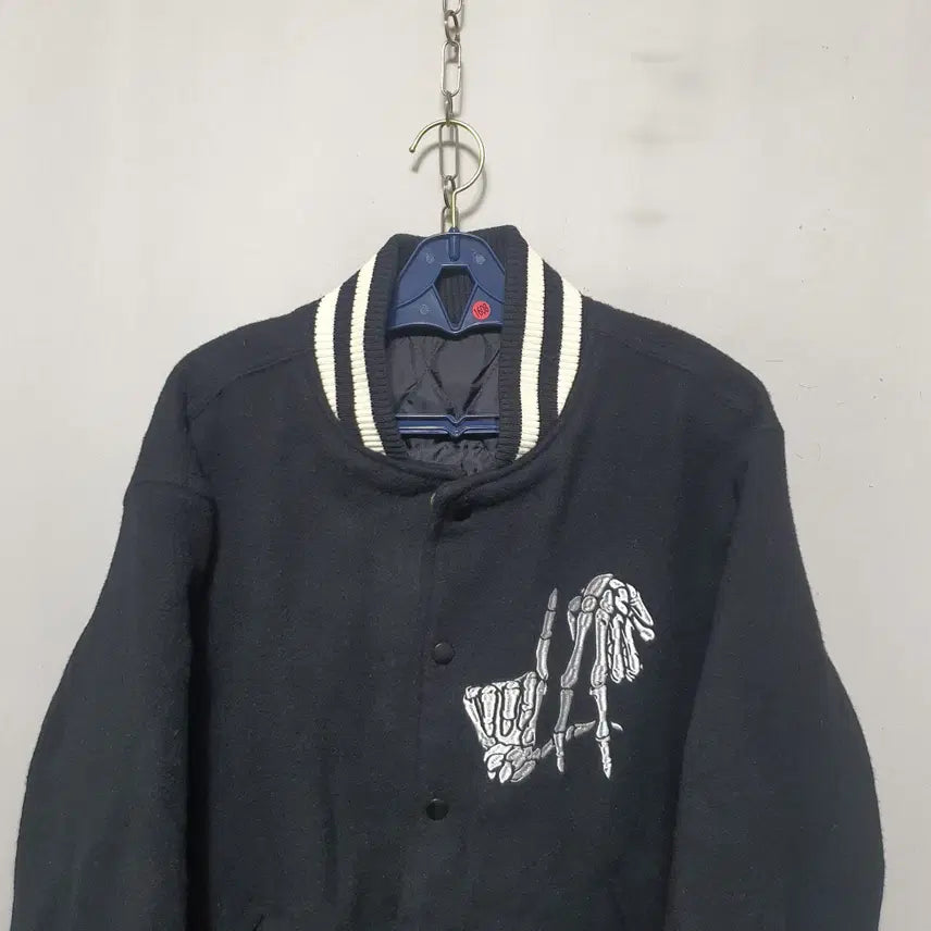 [BUNJANG] Raperon Men's Wool Varsity Jacket Jumper M Black / 1608) 라퍼 본 남성 울 모직 바시티 자켓 점퍼 M