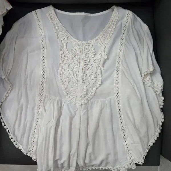 [BUNJANG] White Lace Blouse / 블라우스