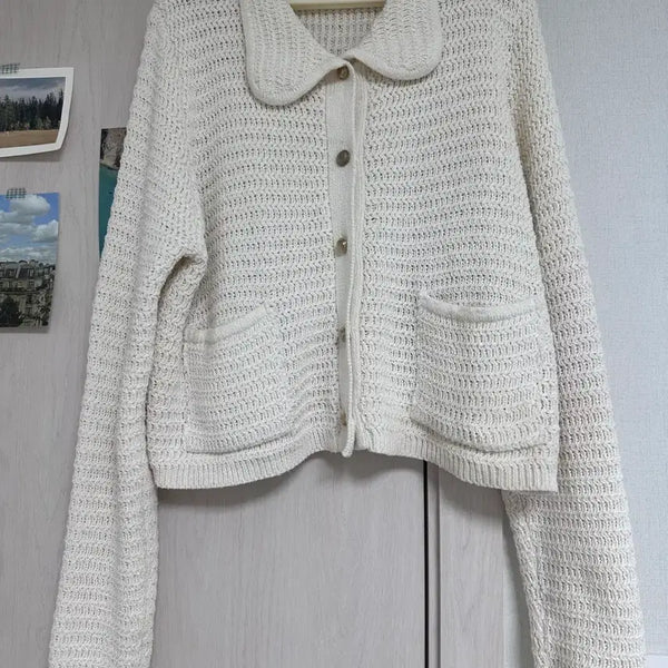 [BUNJANG] FROUGE COTTON COLLAR CARDIGAN / 프영띵 코튼카라 가디건