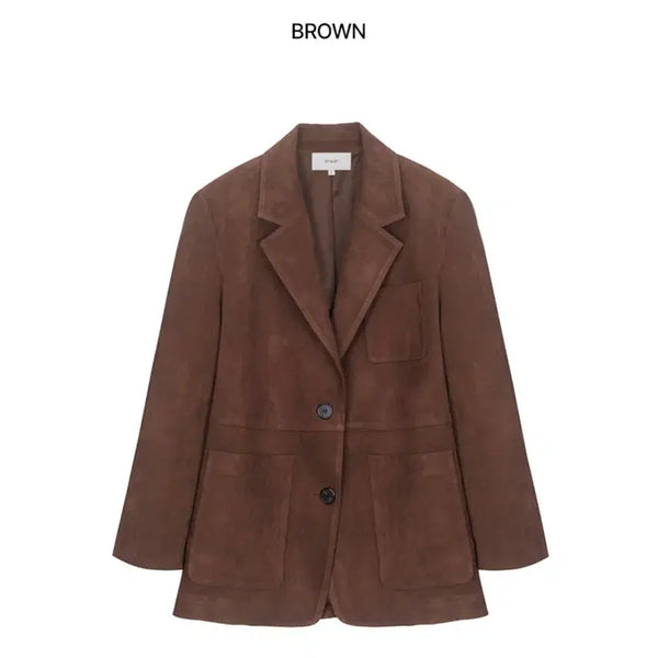 [BUNJANG] On&On Suede Jacket Brown XS / 온앤온 스웨이드자켓 브라운 xs