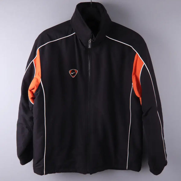 [BUNJANG] Nike Swoosh Orange Sideline Quilted Jacket (M) / 00s 나이키 스우시 오렌지 사이드라인 반누빔 자켓 (M)