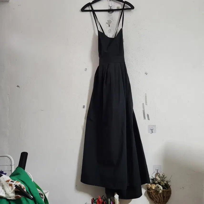 [BUNJANG] Black Sleeveless Long Dress / 멜방.블랙 민소매 롱 원피스